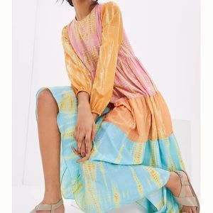 NWT Anthropologie Lukjana Tiered Maxi Dress